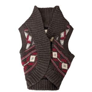VTG Y2K Abercrombie Fitch Fair Isle Sweater Vest Small Chunky Knit Southwestern